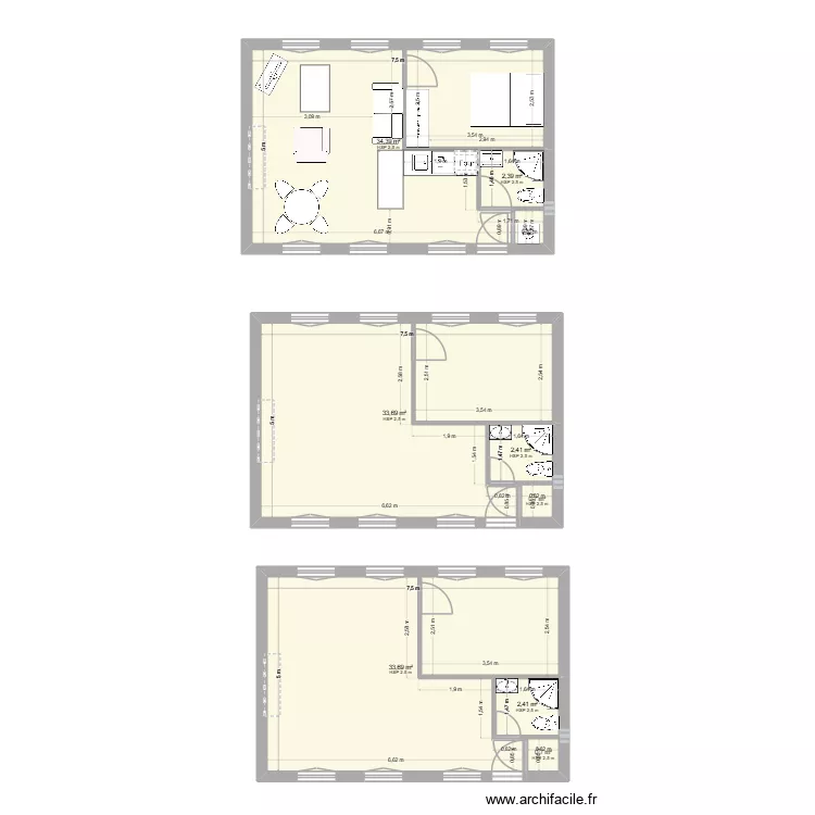 Pesquet Martin 2. Plan de 8  et 110 m²
