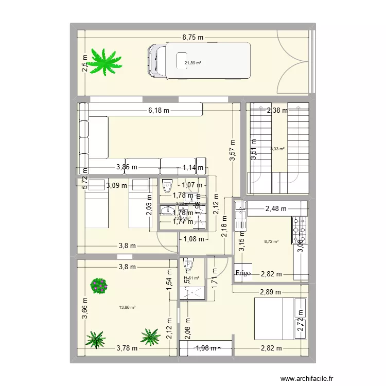 HOUDA. Plan de 7 et 102 m² HOUDA. Plan de 7 et 102 m²