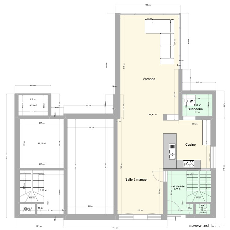 90c et 90 d dernière version 2. Plan de 8 pièces et 104 m2