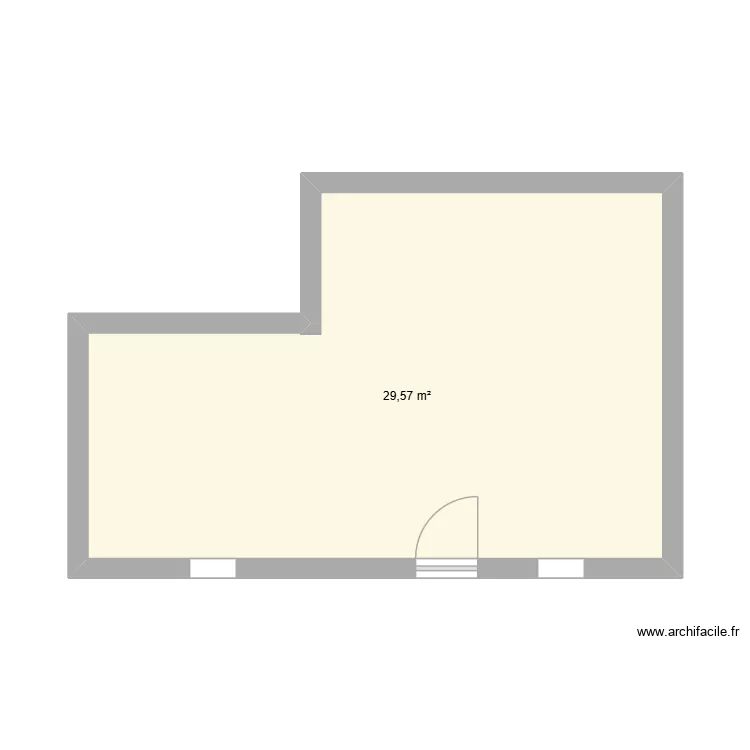 Cuisine. Plan de 1 pièce et 30 m²