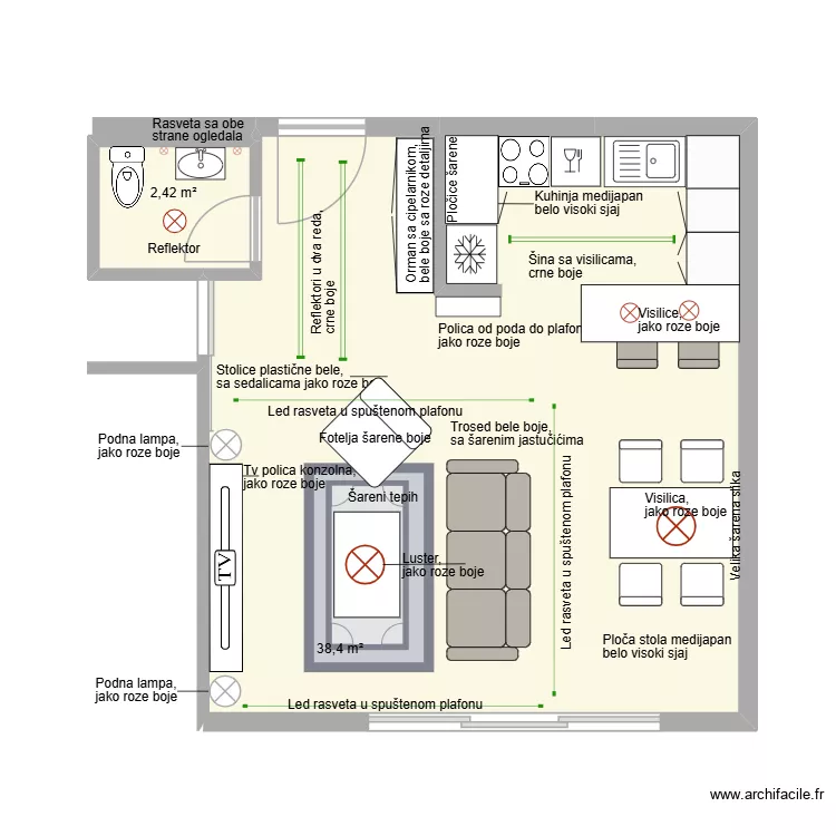2. zadatak. Plan de 2  et 41 m²