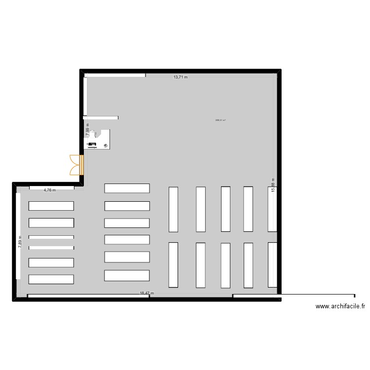 Maxxilot Compiègne. Plan de 1 pièce et 255 m2