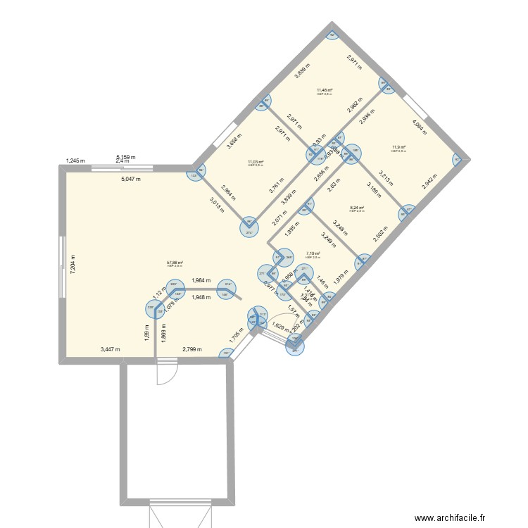 jasses4. Plan de 7 pièces et 109 m2