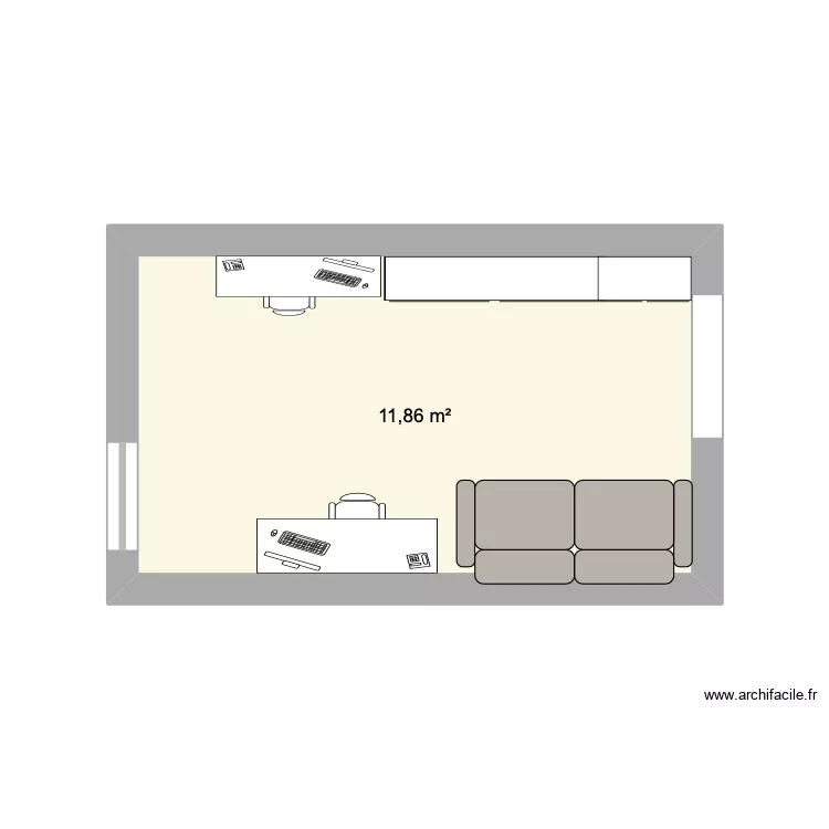bureau. Plan de 1 et 12 m² bureau. Plan de 1 et 12 m²