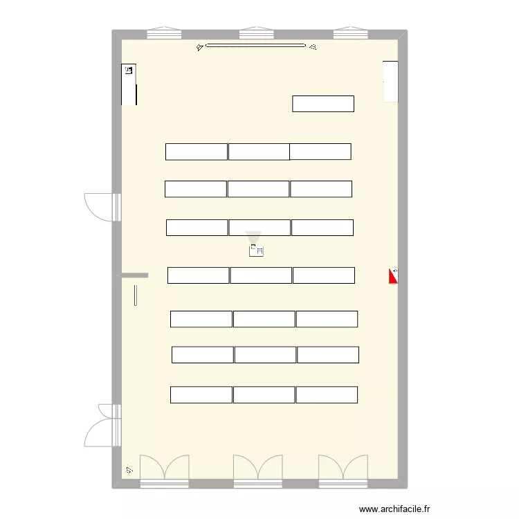 Salle Vulcain. Plan de 