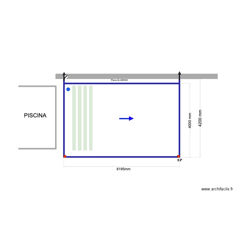 RUIZ P2. Plan de 1 pièce et 24 m2