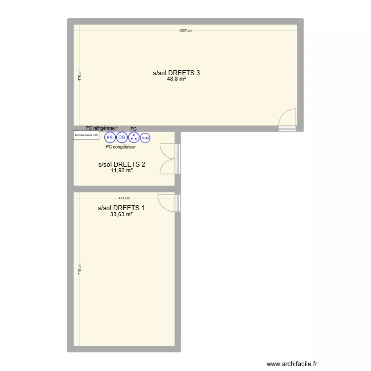 S/sol b&acirc;timent C. Plan de 