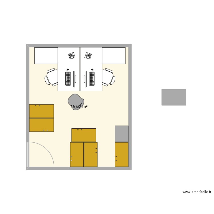 Bureau Belo Arnaud. Plan de 1 pièce et 16 m2