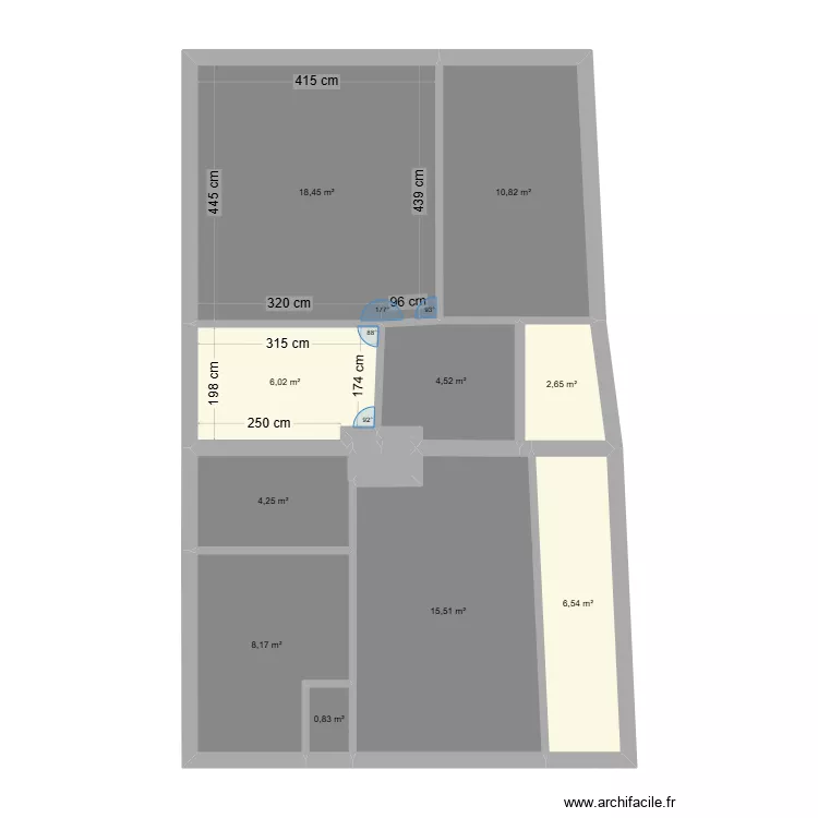 RP 1er &eacute;tage. Plan de 