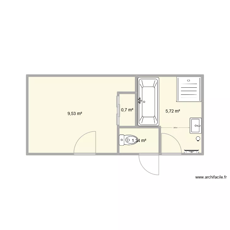 marine et joss. Plan de 4  et 17 m²