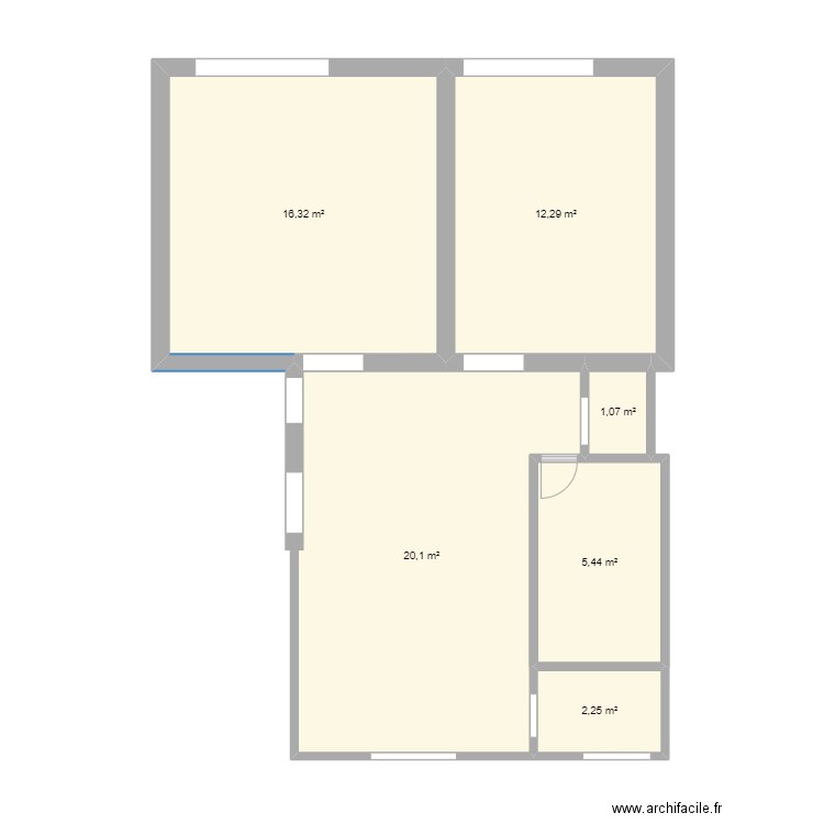 Plan Grégory avec ouverture. Plan de 0 pièce et 0 m2