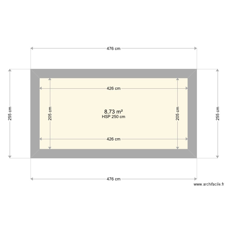 ML24001084. Plan de 1 pièce et 9 m2