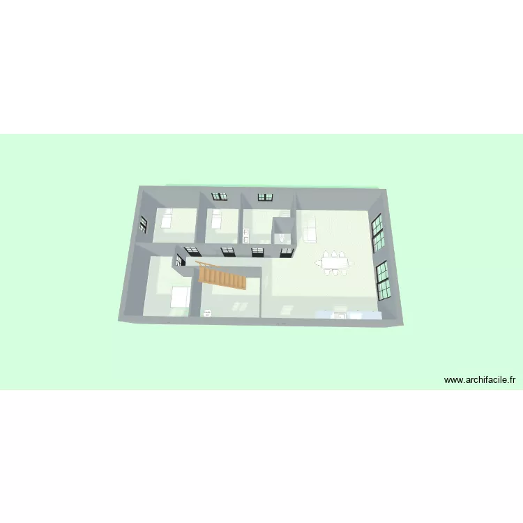 Maison. Plan de 7 et 119 m² Maison. Plan de 7 et 119 m²