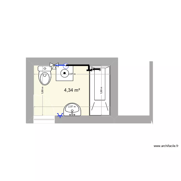 Sale Bain Vetroz. Plan de 1 Pièce et 4 m² Sale Bain Vetroz. Plan de 1 Pièce et 4 m²