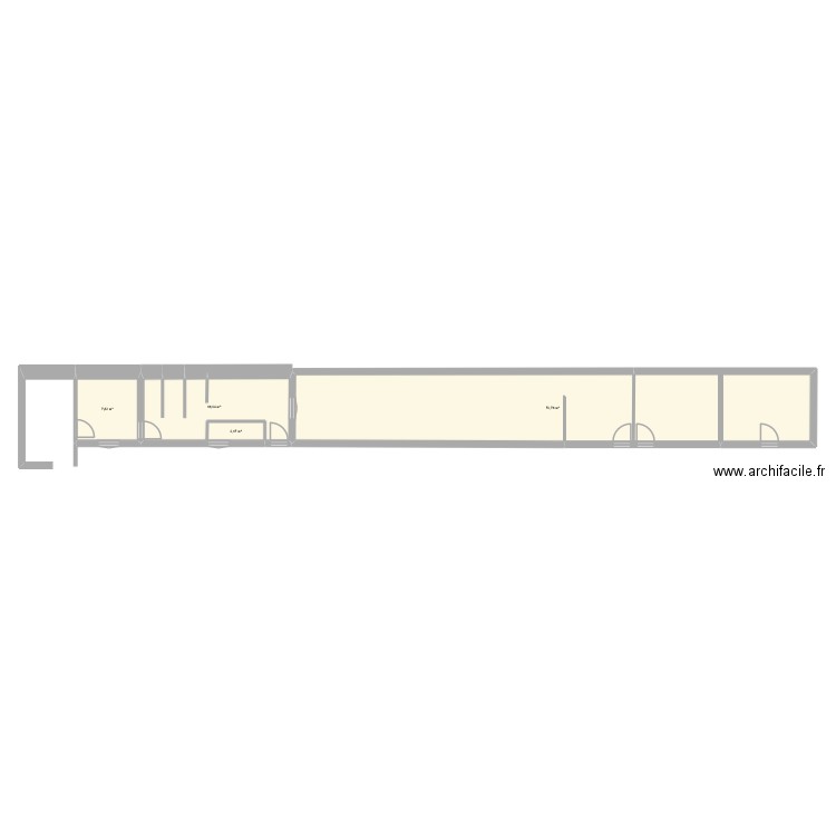 chenil. Plan de 4 pièces et 97 m2