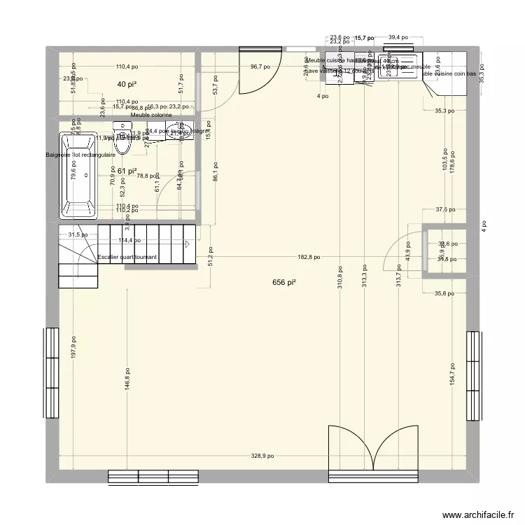 Chalet. Plan de 