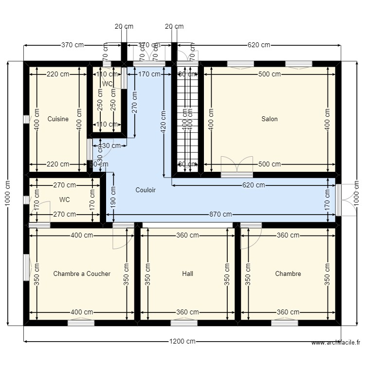 Plan de terrain 12mx10m Client 27 29 59 78. Plan de 9 pièces et 102 m2