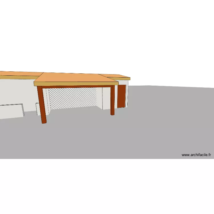 Plan de masse pool house local technique cuisine &eacute;t&eacute;. Plan de 1  et 3 m²