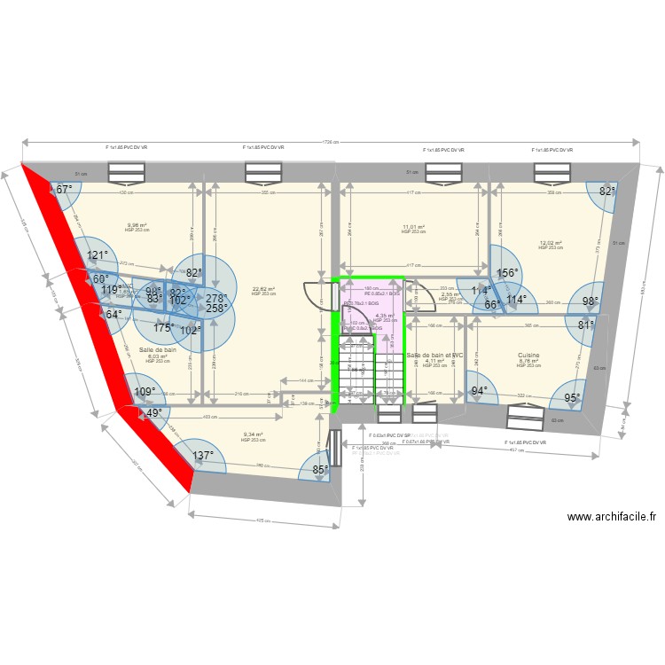 ML23021820. Plan de 26 pièces et 194 m2