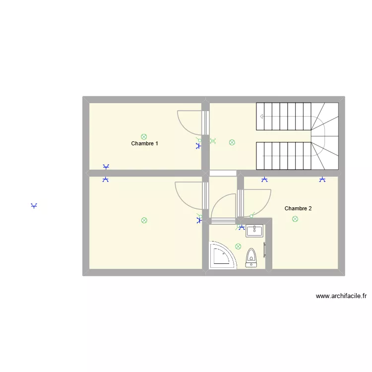 Monceau étage. Plan de 6 et 41 m² Monceau étage. Plan de 6 et 41 m²