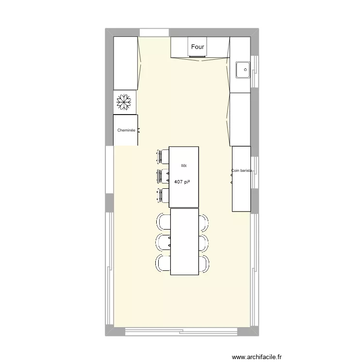 Maison SR4. Plan de 1  et 38 m²