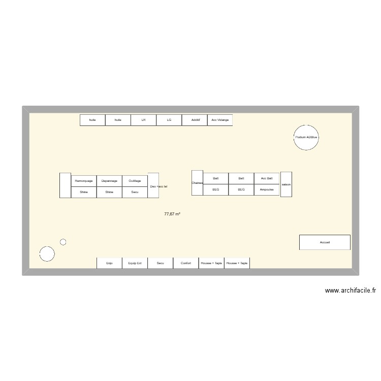 Pernes Les Fontaines. Plan de 1 pièce et 78 m2