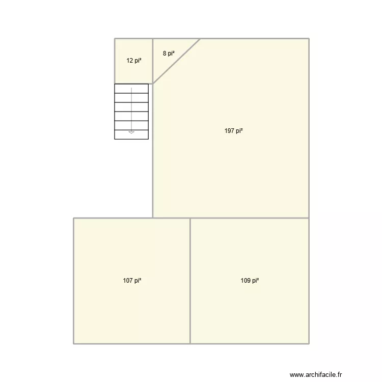 1879. Plan de 5  et 40 m²