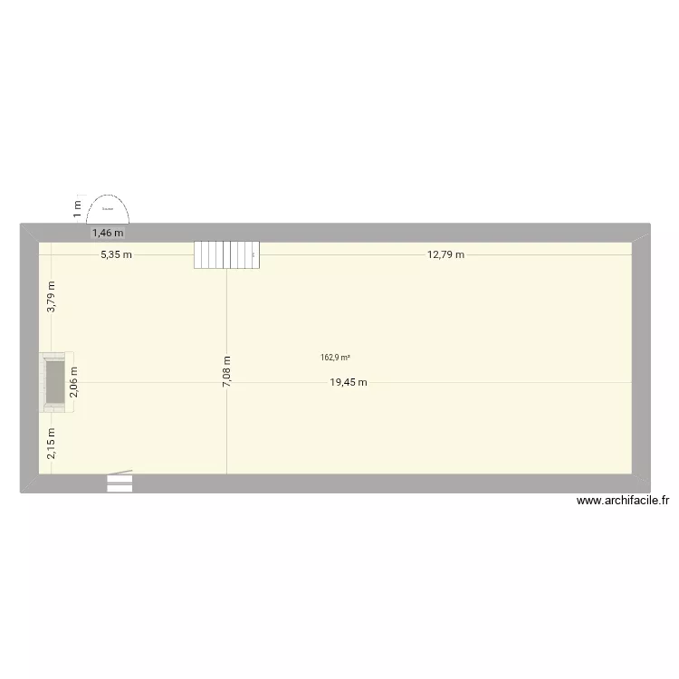 Mezilhac rdc 2. Plan de 1 et 163 m² Mezilhac rdc 2. Plan de 1 et 163 m²