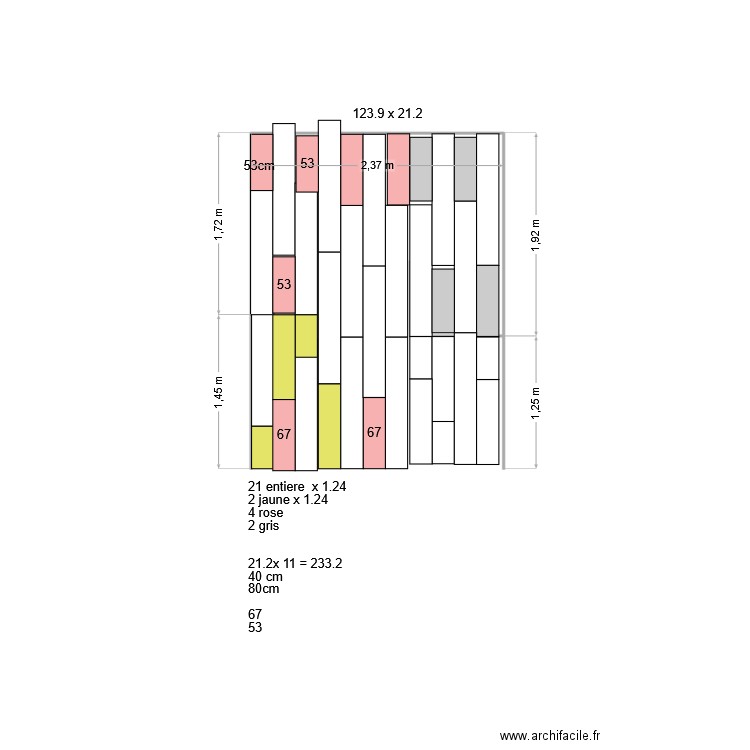 entre parquet. Plan de 0 pièce et 0 m2