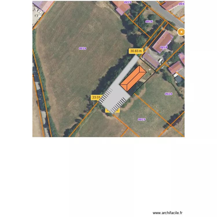 77 av de Boulogne &agrave; saint gaudens. Plan de 1  et 1004 m²