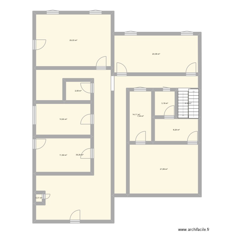 Plans 1. Plan de 13 pièces et 167 m2