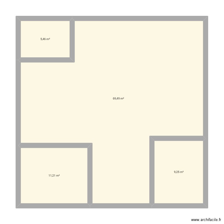 Premier Plan. Plan de 4 pièces et 95 m2