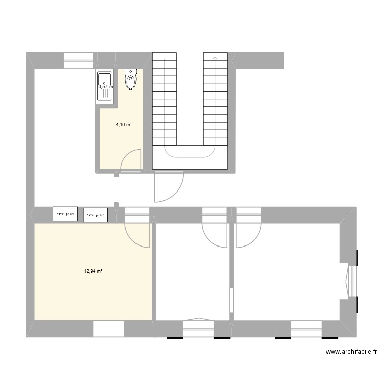 Jura 9. Plan de 3 pièces et 18 m2