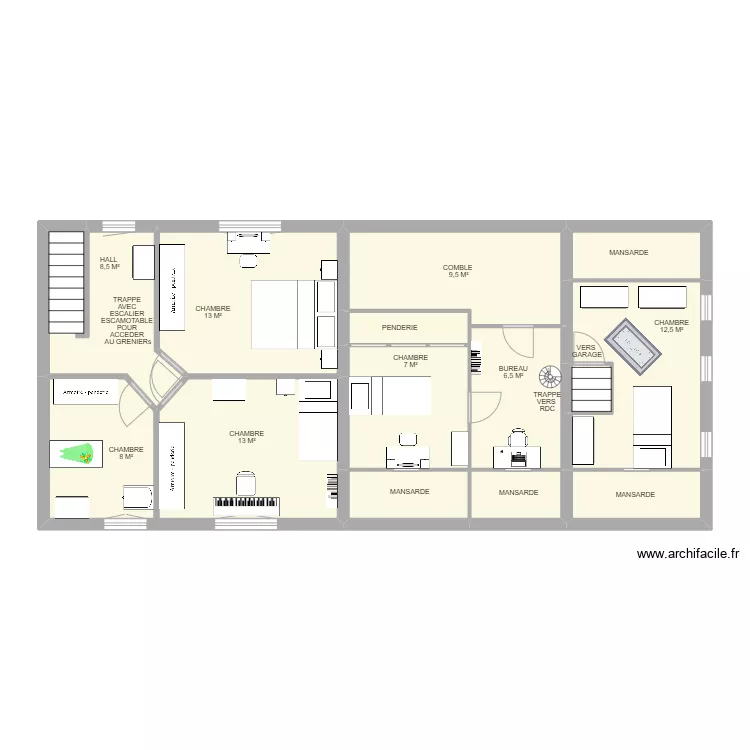 ETAGE BOIS DU BUIS. Plan de 