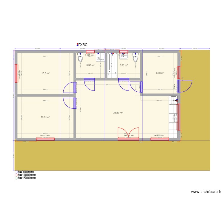 Владислав кар хвс. Plan de 7 pièces et 93 m2