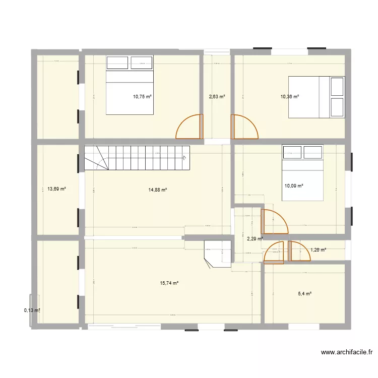 Maison des Mackes r&eacute;nov&eacute;e. Plan de 11  et 87 m²