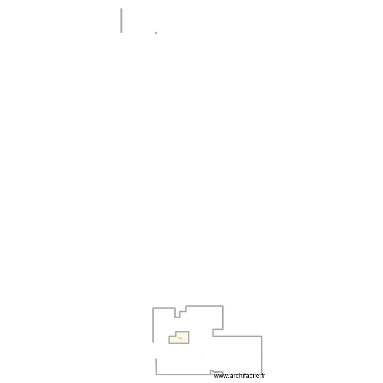 boutik. Plan de 2 pièces et 3 m2