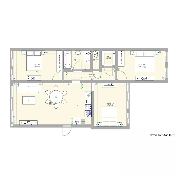 Apt Metz RDC Plan mars 2026. Plan de 8  et 78 m²