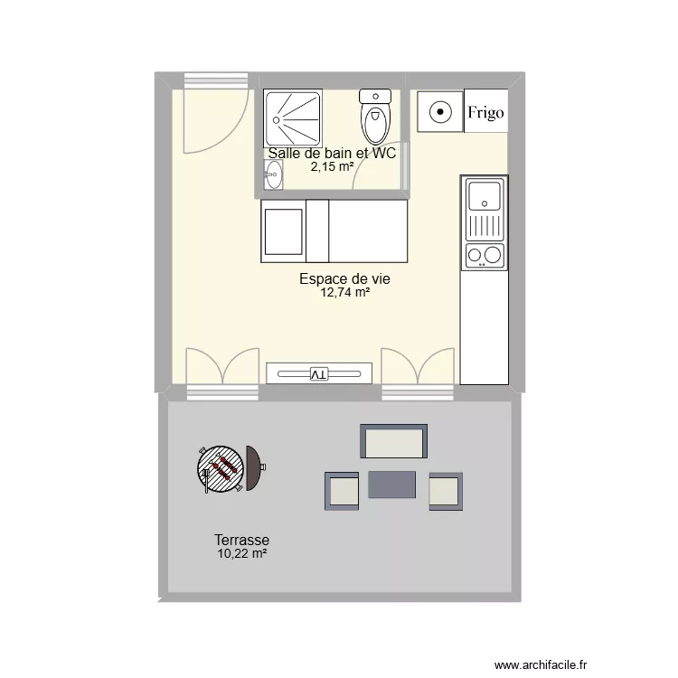 COLLES. Plan de 3  et 25 m²