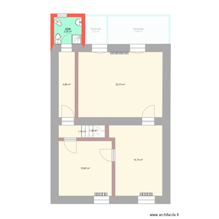 Montagny origine. Plan de 24 pièces et 318 m2