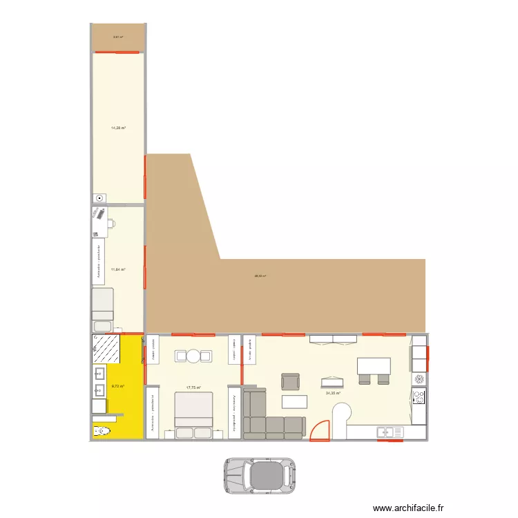 Mathilde / terrain La Conception. Plan de 5 Pièces et 88 m²