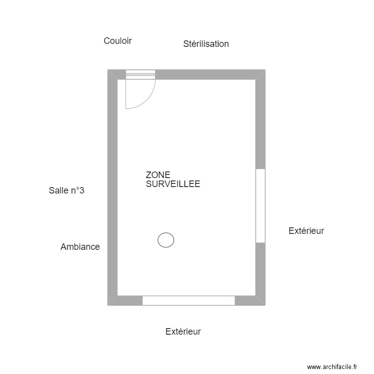 s2 brosse à dents. Plan de 1 pièce et 22 m2