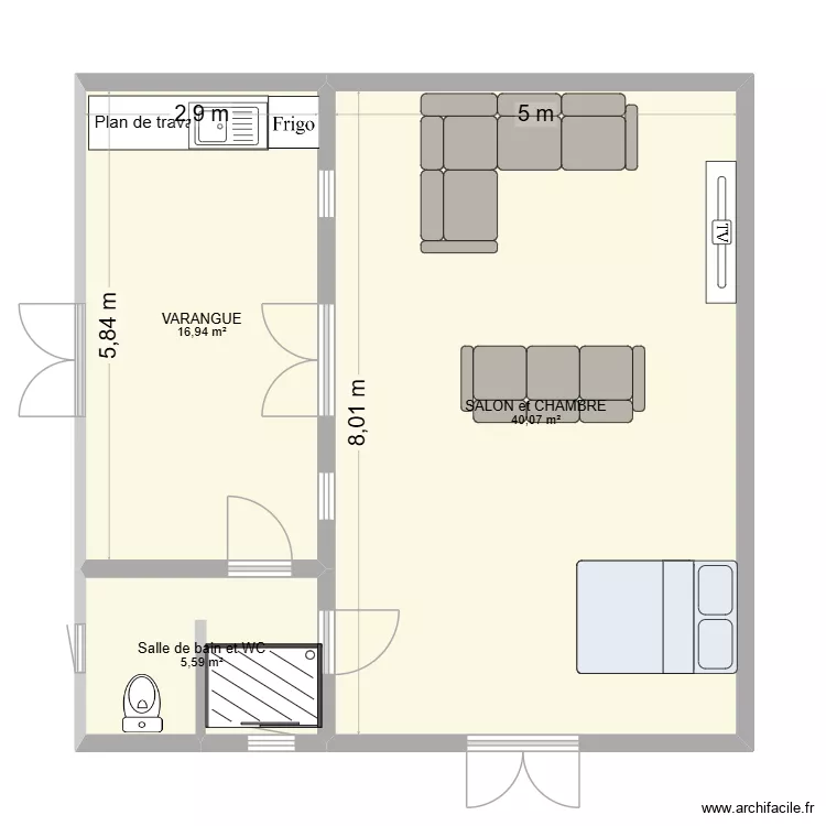 Betania. Plan de 3 Pièces et 63 m² Betania. Plan de 3 Pièces et 63 m²