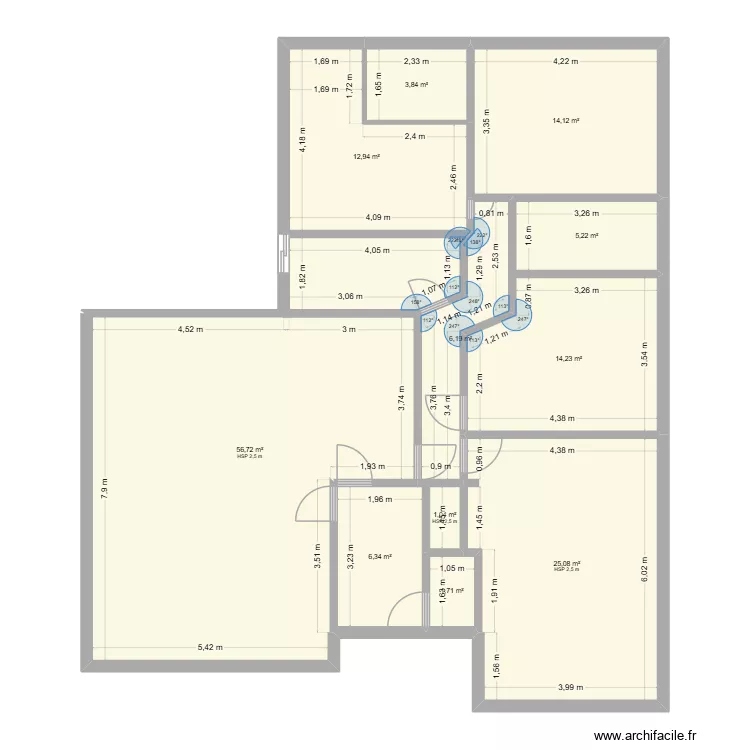 Warhem. Plan de 11  et 147 m²