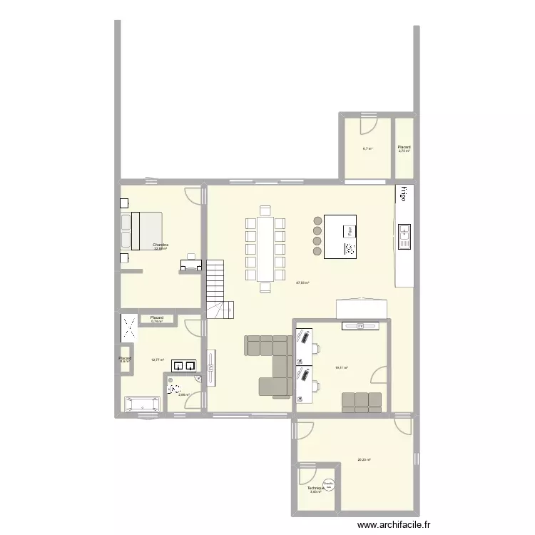 Ébauche 2. Plan de 11 Pièces et 180 m² Ébauche 2. Plan de 11 Pièces et 180 m²