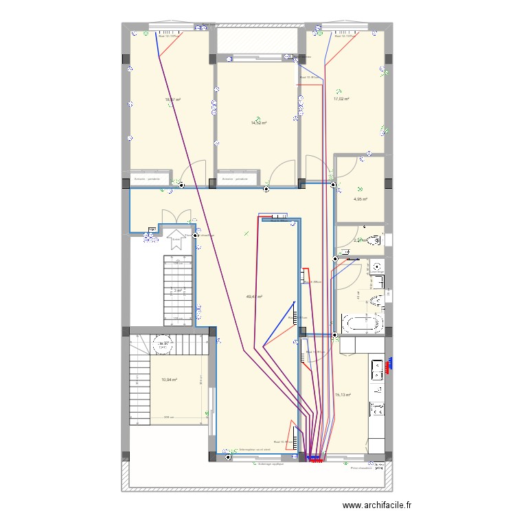 Mehdi Zaafour 4 route. Plan de 83 pièces et 895 m2