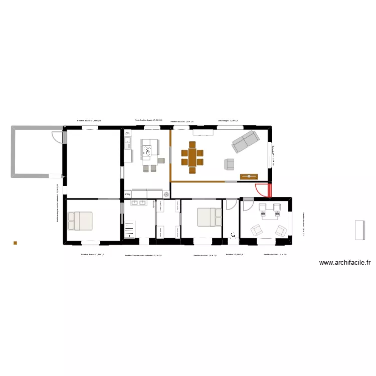 Maison Orthez v14. Plan de 7 Pièces et 91 m² Maison Orthez v14. Plan de 7 Pièces et 91 m²