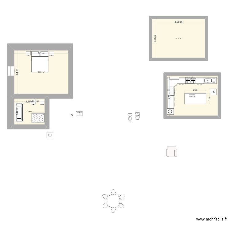 elora1. Plan de 4 pièces et 64 m2