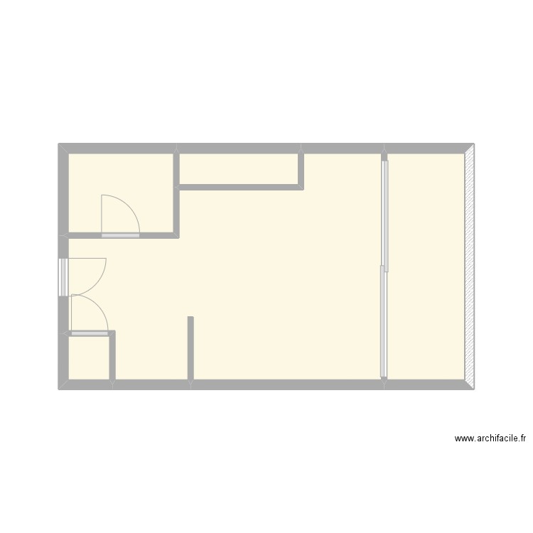 BATIMENT . Plan de 5 pièces et 22 m2