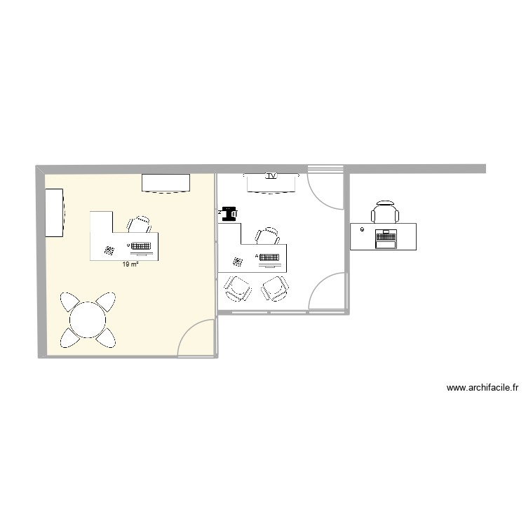 Bureau. Plan de 0 pièce et 0 m2